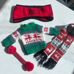 Maker's Mark—Holiday Sweater Set to Decorate Bottle of Bourbon (& headband)